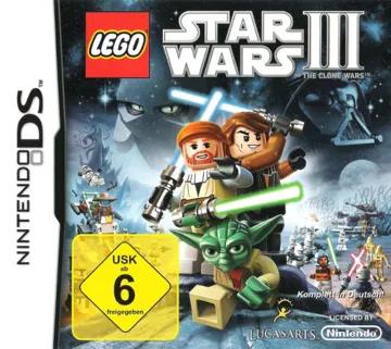 LEGO Star Wars III - The Clone Wars (Europe) (En,Fr,De,Es,It,Da) box cover front